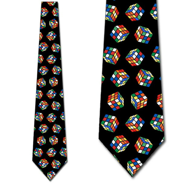 Puzzle Cube Ties Mens 3D Puzzle Necktie by Three Rooker